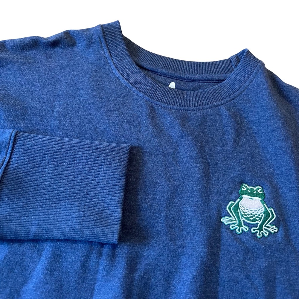Johnnie‎ O Frog Embroidered Navy Blue Brittany Crewneck Sweatshirt Women's XS